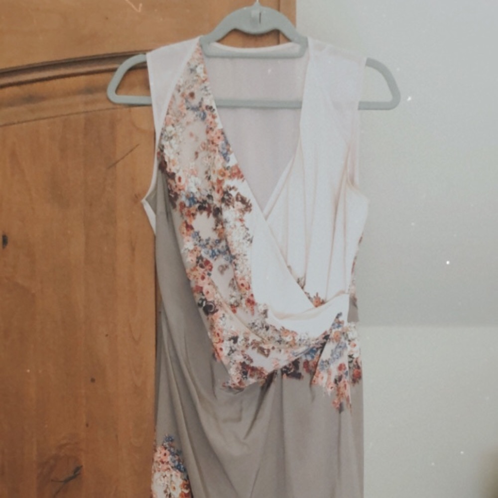 Rap floral cocktail dress